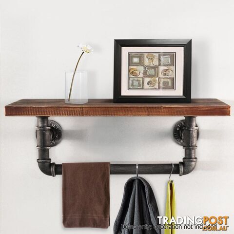 Rustic Industrial DIY Pipe Shelf Vintage Floating Shelves Wall Shelving