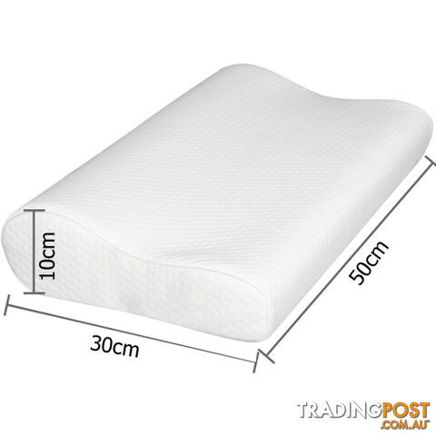 2 x Luxury Visco Elastic Memory Foam Contour Pillows 10cm Thick High Density