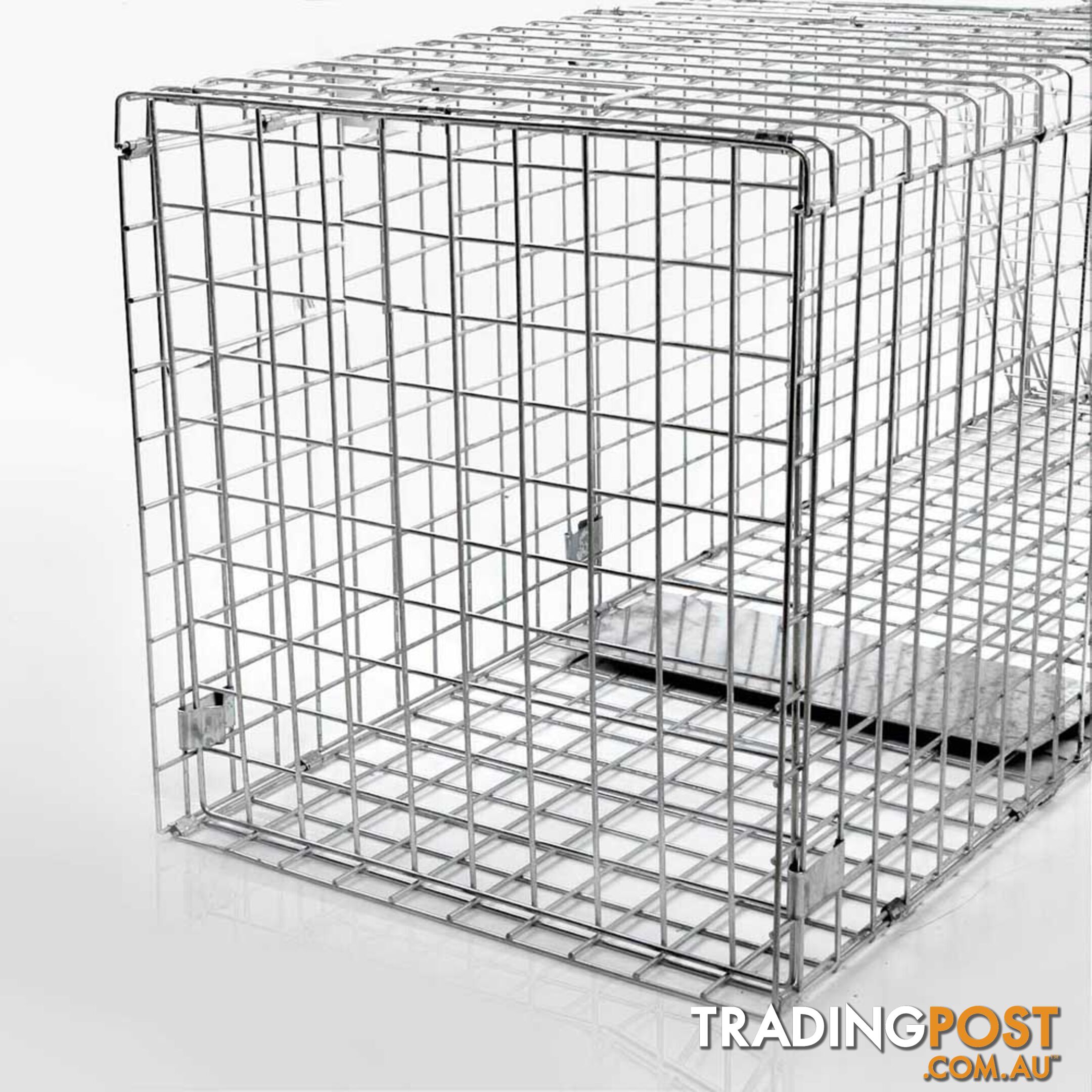 XL Humane Animal Trap Cage Cat Possum Rabbit Fox Koala Hare Catch 130 x 45cm