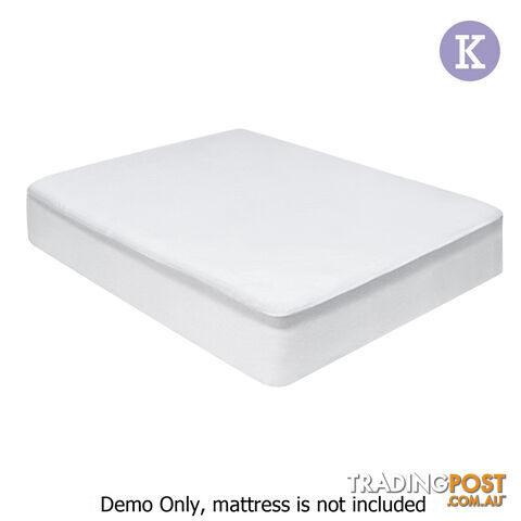 King Size Waterproof Bamboo Fibre Mattress Protector Fitted Fabric Bed Cover