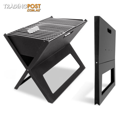 Portable Notebook Grill BBQ Foldable Folding Charcoal Camping Barbecue Picnic - photo 2 of 4