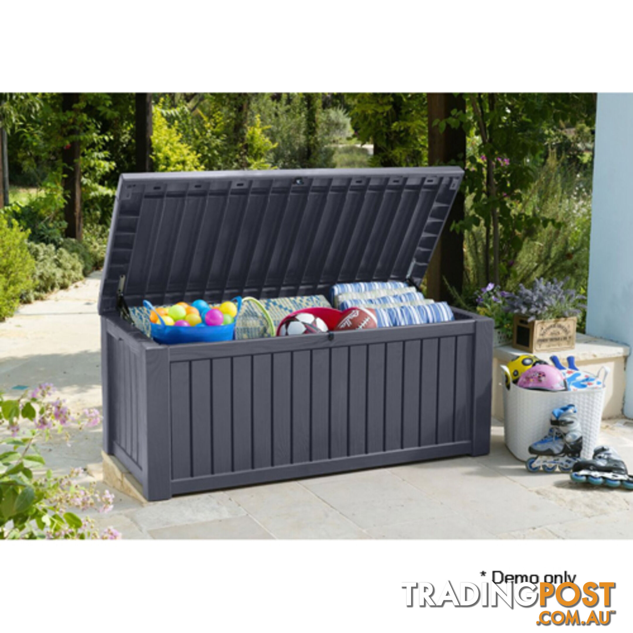 Keter Rockwood Storage Box Anthracite Grey