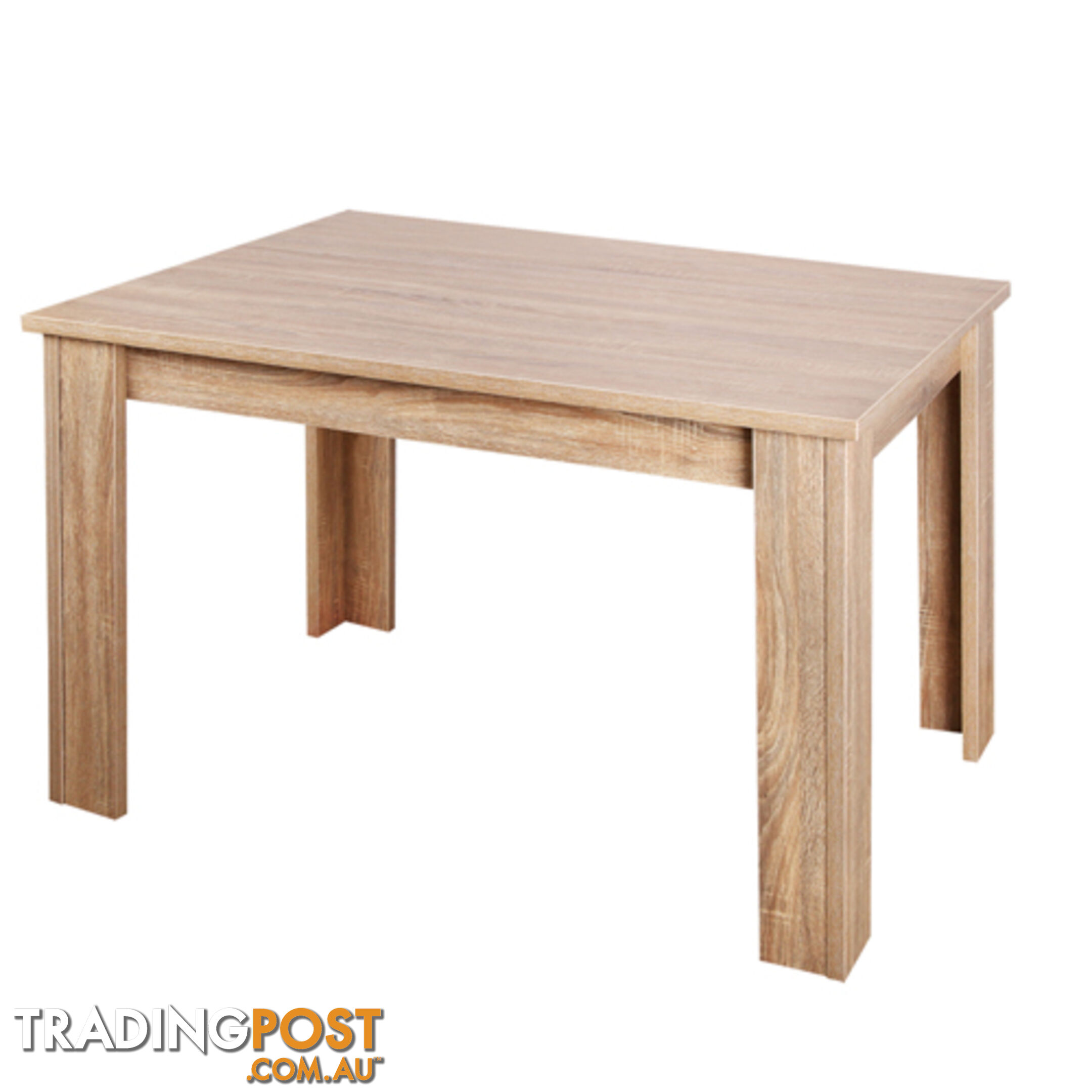 Rectangular 4 Seater Dining Table Natural Wood