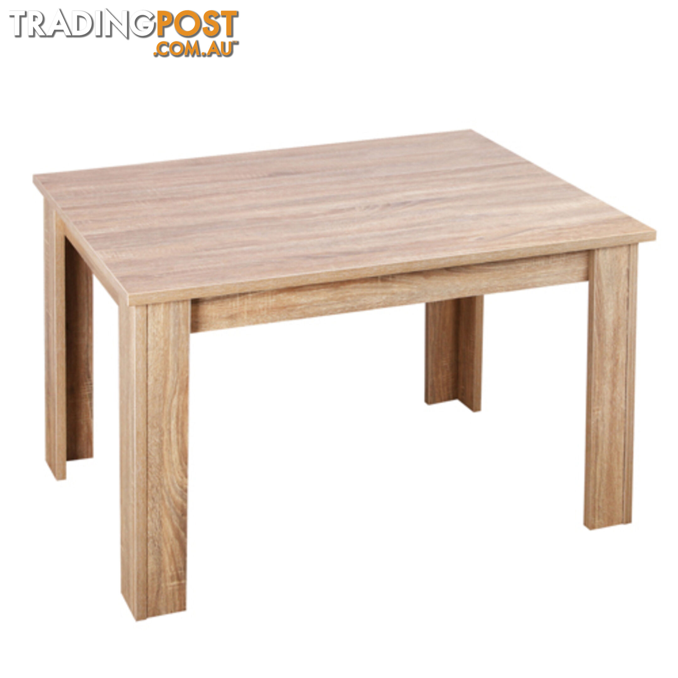 Rectangular 4 Seater Dining Table Natural Wood