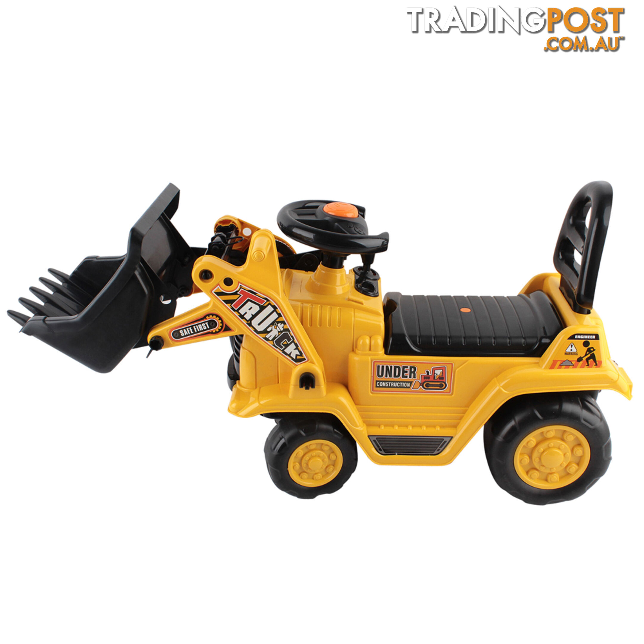 Children Pretend Play Bulldozer Kids Ride On Toy Car Free Safe Helmet