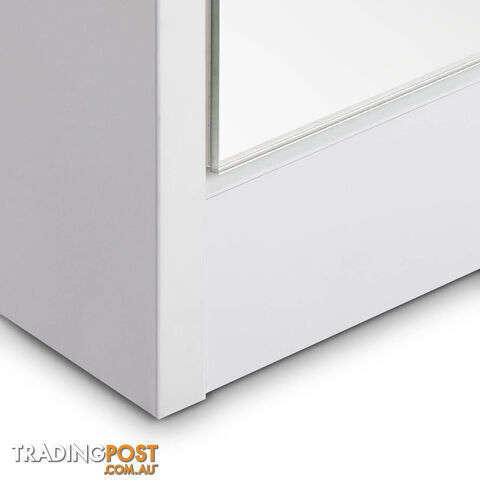 Mirrored Shoe Cabinet Storage 5 Drawers Shelf White