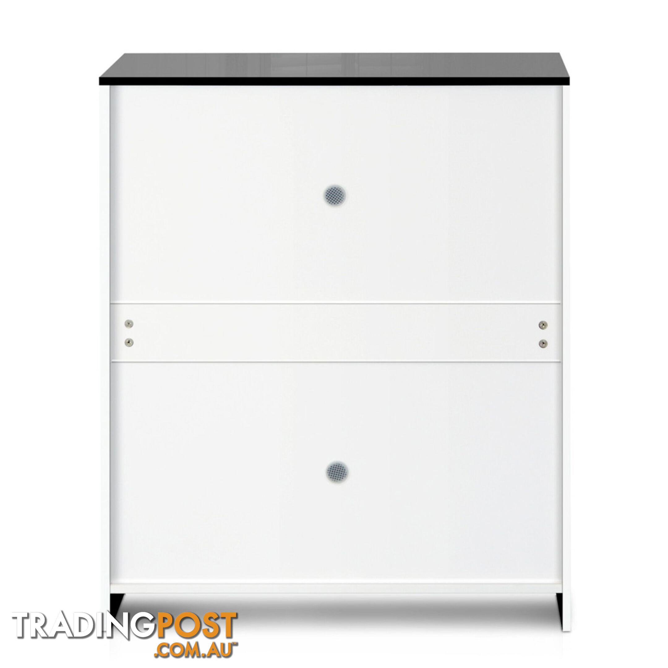 High Gloss Shoe Cabinet Rack Black / White