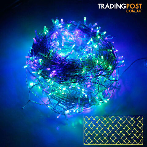 Multi-Colour 400 LED Fairy Net Lights Outdoor Indoor Decoration Wedding Party