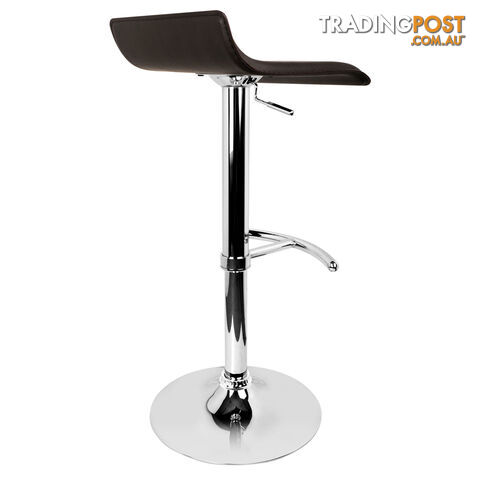 2 x PVC Leather Cafe Kitchen Bar Stool Counter Height Gas Lift Chair Chocolate - photo 4 of 9