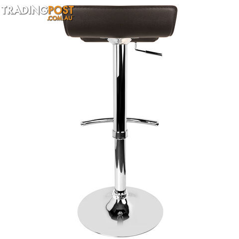2 x PVC Leather Cafe Kitchen Bar Stool Counter Height Gas Lift Chair Chocolate - photo 5 of 9