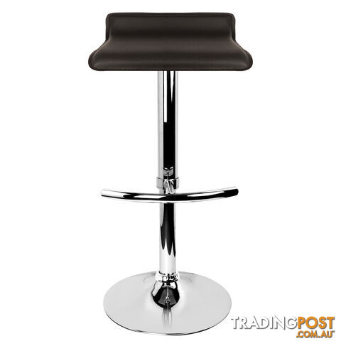 2 x PVC Leather Cafe Kitchen Bar Stool Counter Height Gas Lift Chair Chocolate - photo 3 of 9