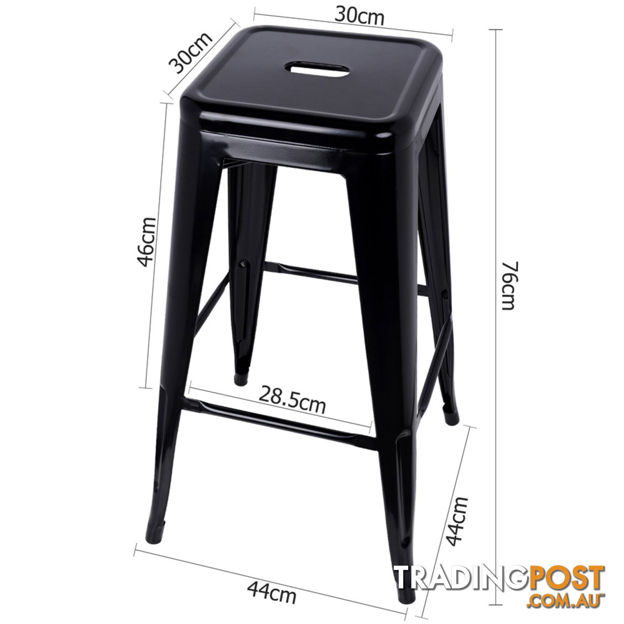 2xMetal Steel Bar Stool Replica Xavier Pauchard Cafe Home Kitchen Bar Chair 76cm