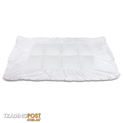 1000GSM Bamboo Fabric Pillowtop Mattress Topper Bed Cover Protector 5cm Single - photo 3 of 9