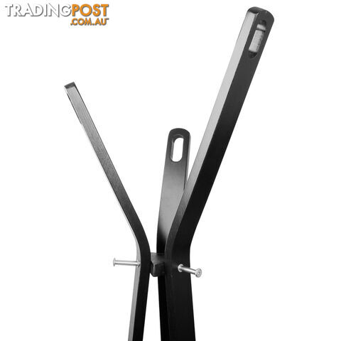 Clothes Stand Wooden Coat Rack Hat Jacket Hanger Black - photo 3 of 8