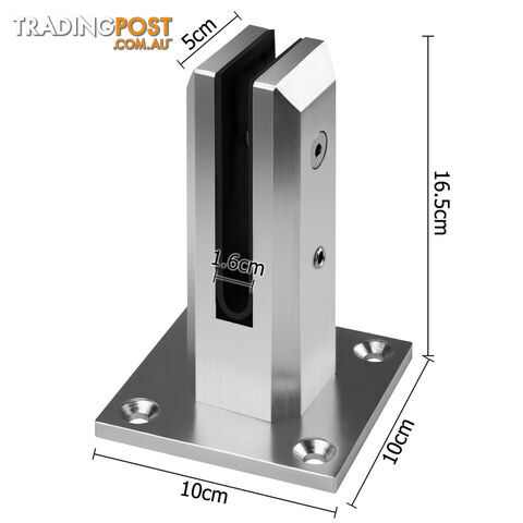 4 x Frameless Glass Spigots Fencing Mount