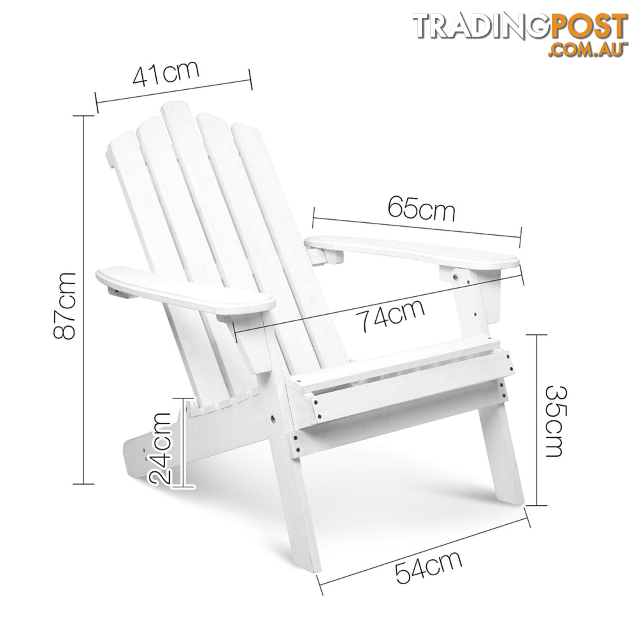 New Adirondack Foldable Wood Chair Side Table Set Outdoor Garden Deck Furniture