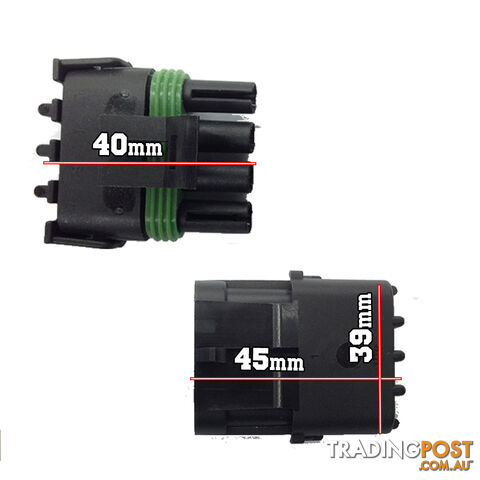 2PCS 12V/24V KITS 1.5MM 4 WAY WATERPROOF AUTO ELECTRICAL WIRE CONNECTOR PLUG