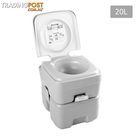 Weisshorn 20L Portable Outdoor Camping Toilet Potty Caravan Boating Travel Camp