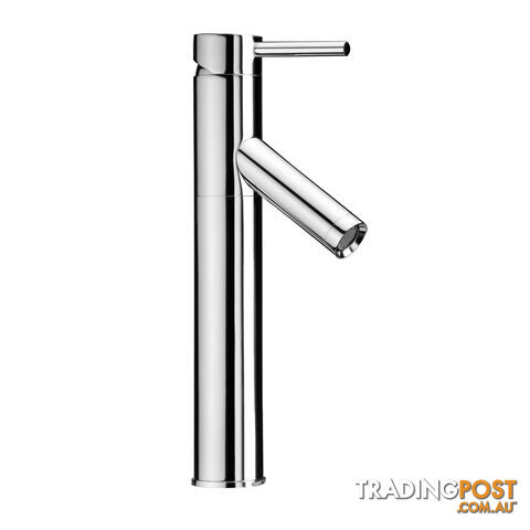 Kitchen Sink Basin Tall Mixer Tap Bathroom Faucet Flick Vanity Spout Brass Round