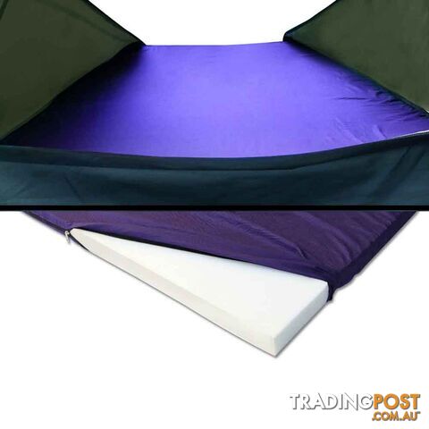 Free Standing Camping Canvas Swag Dome Tent 6cm Mattress Pillow Double Celadon