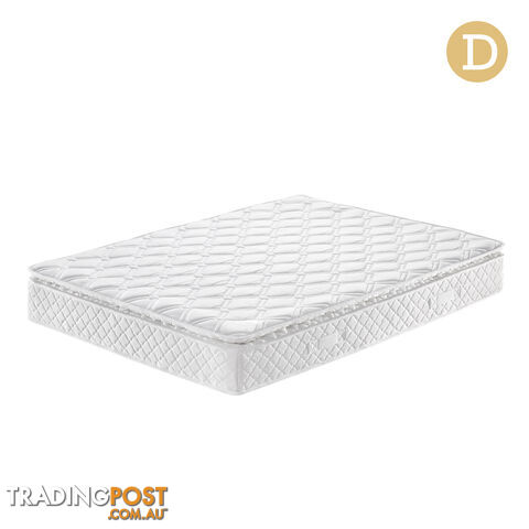 Medium Firm 24cm Mattress Pillow Top High Density Foam Pocket Spring Bed Double