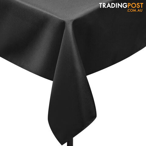 6 Pcs Wedding Table Cloth Rectangle 259cm Black