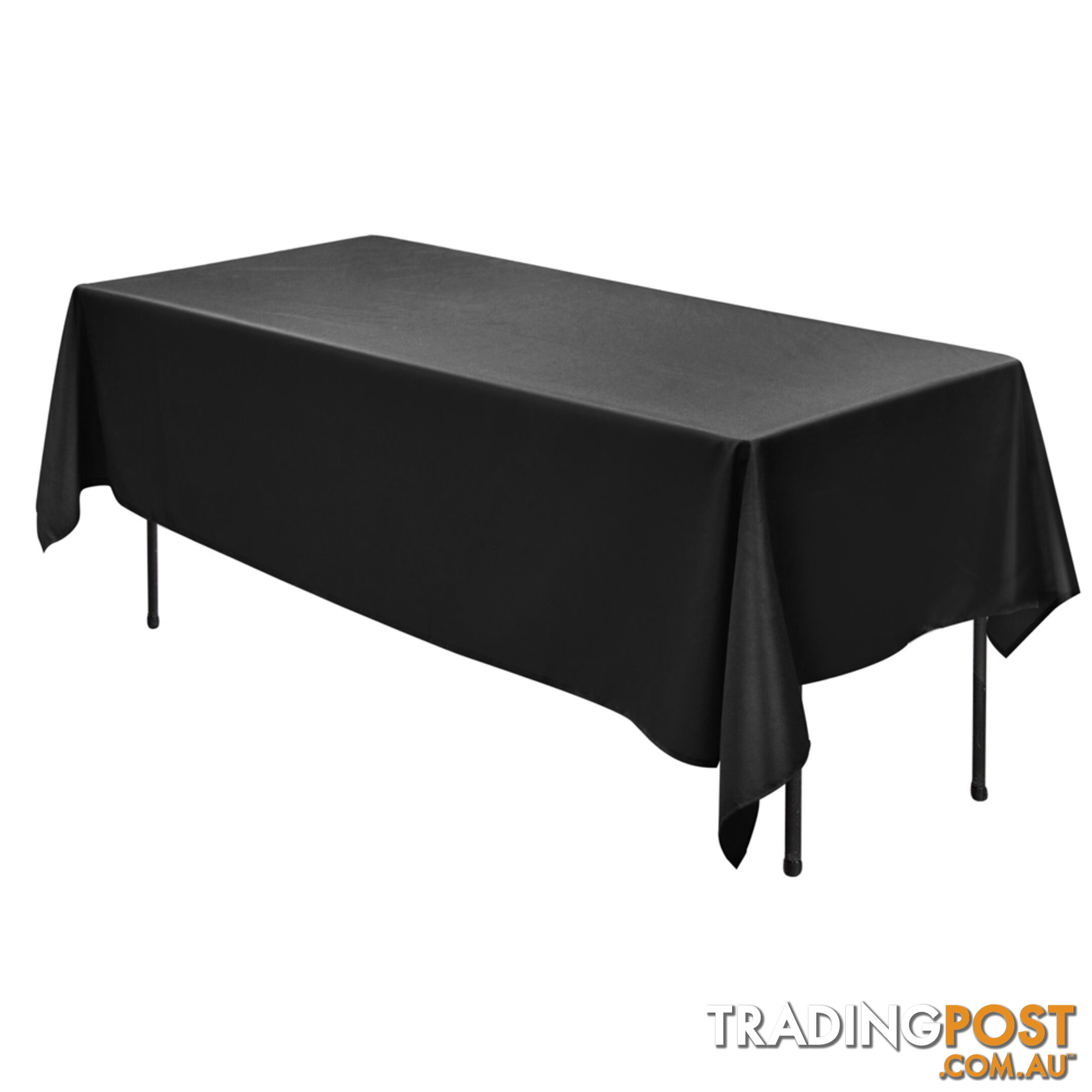 6 Pcs Wedding Table Cloth Rectangle 259cm Black