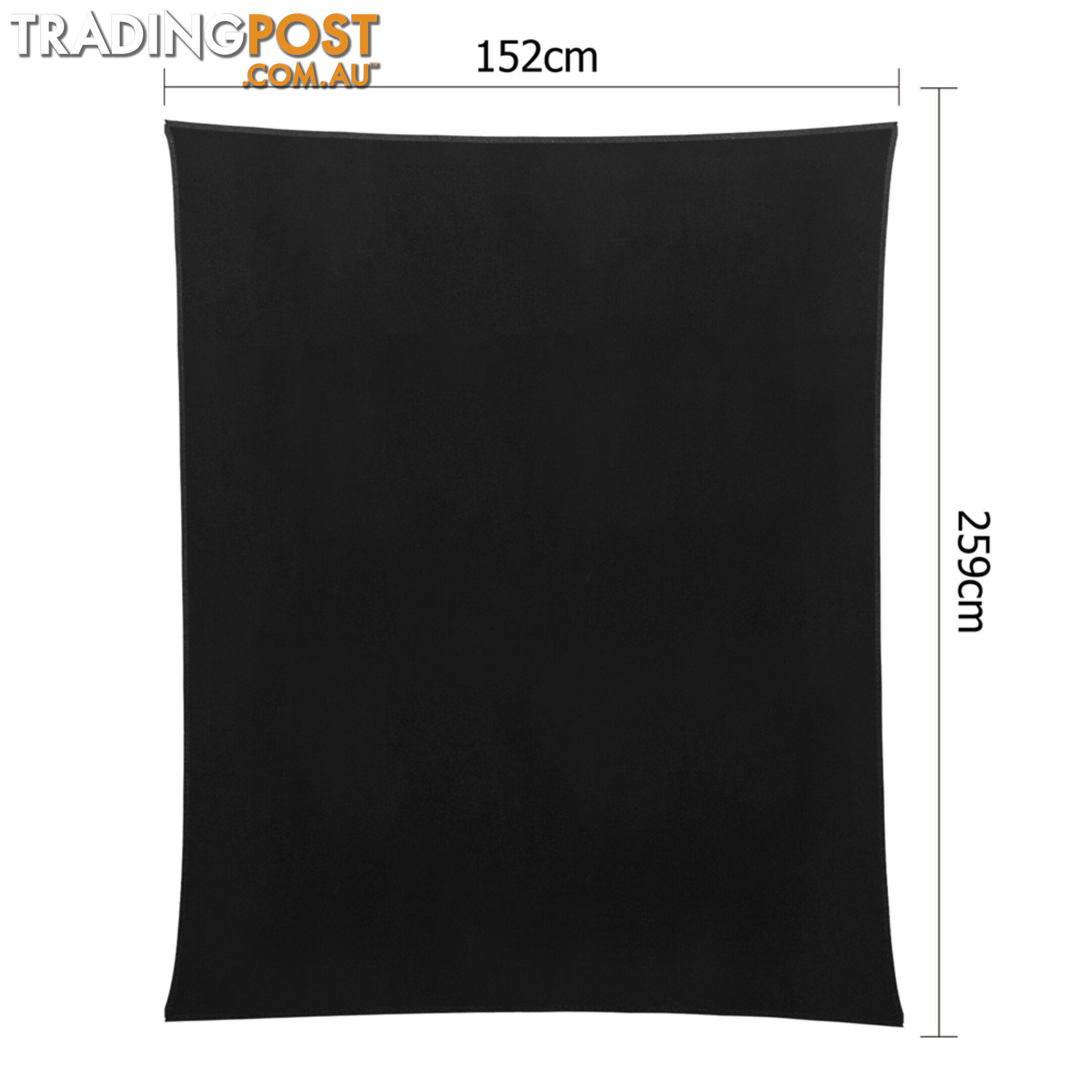 6 Pcs Wedding Table Cloth Rectangle 259cm Black