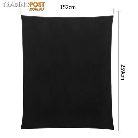 6 Pcs Wedding Table Cloth Rectangle 259cm Black