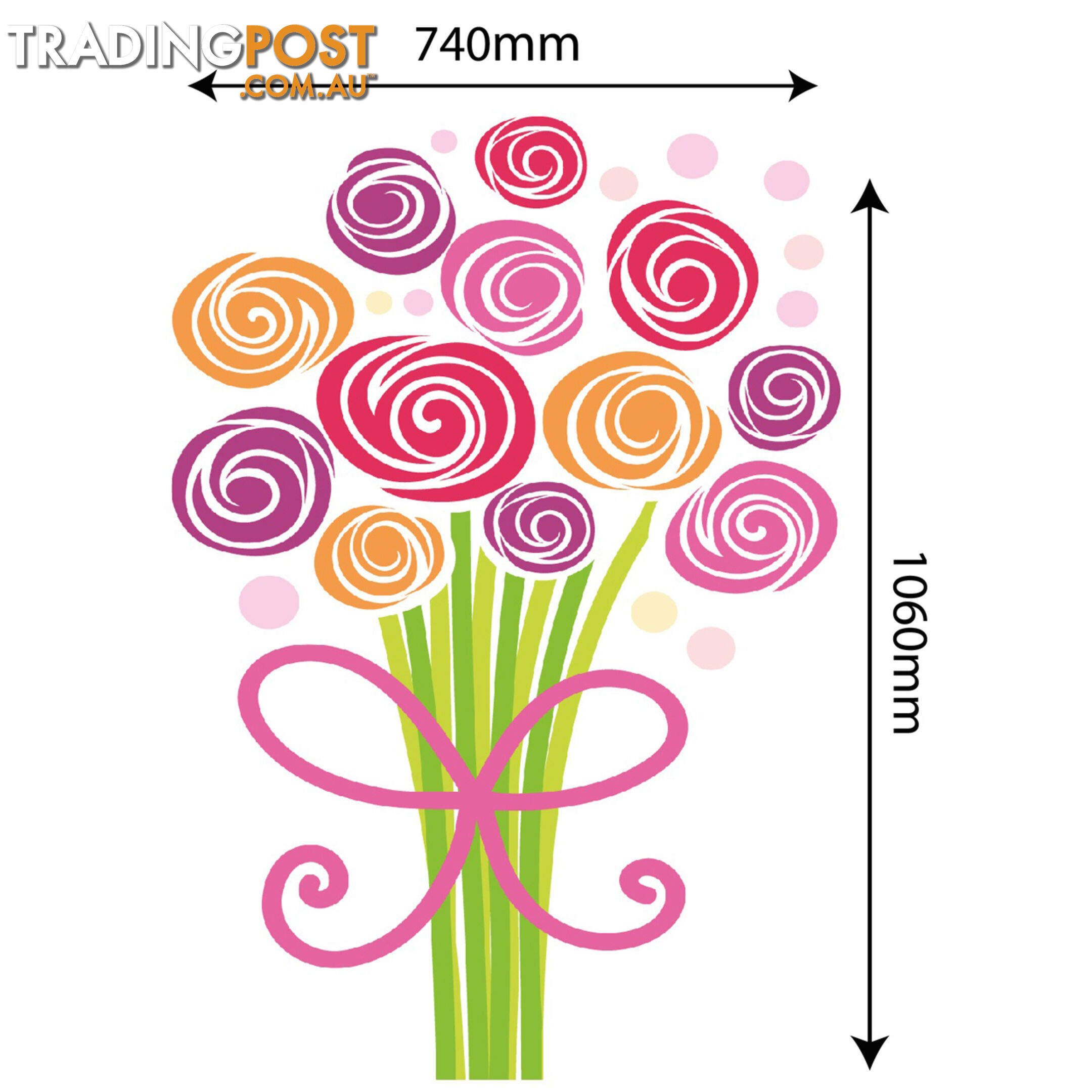 Extra Large Size Bouquet of Flowers Wall Stickers - Totally Movable