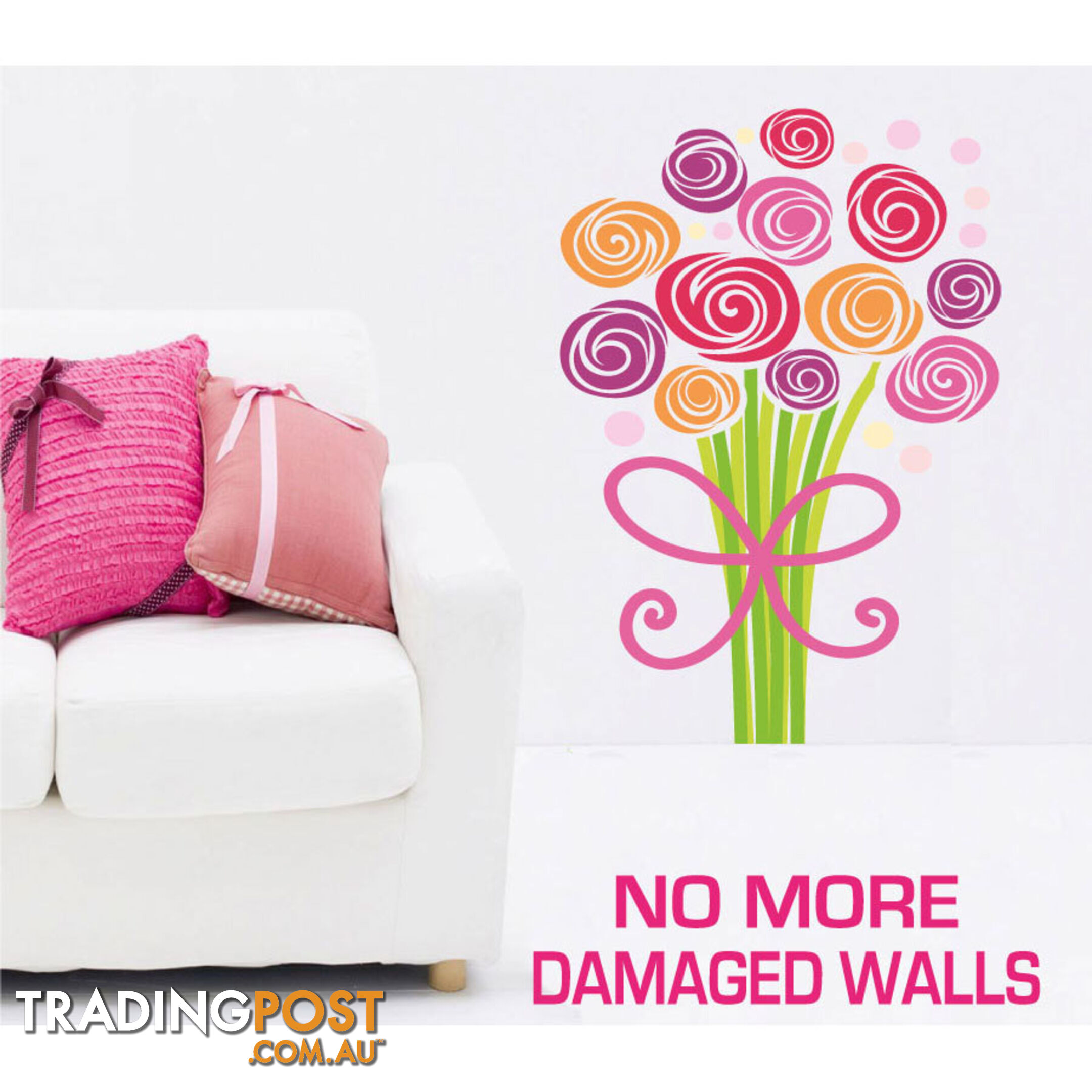 Extra Large Size Bouquet of Flowers Wall Stickers - Totally Movable