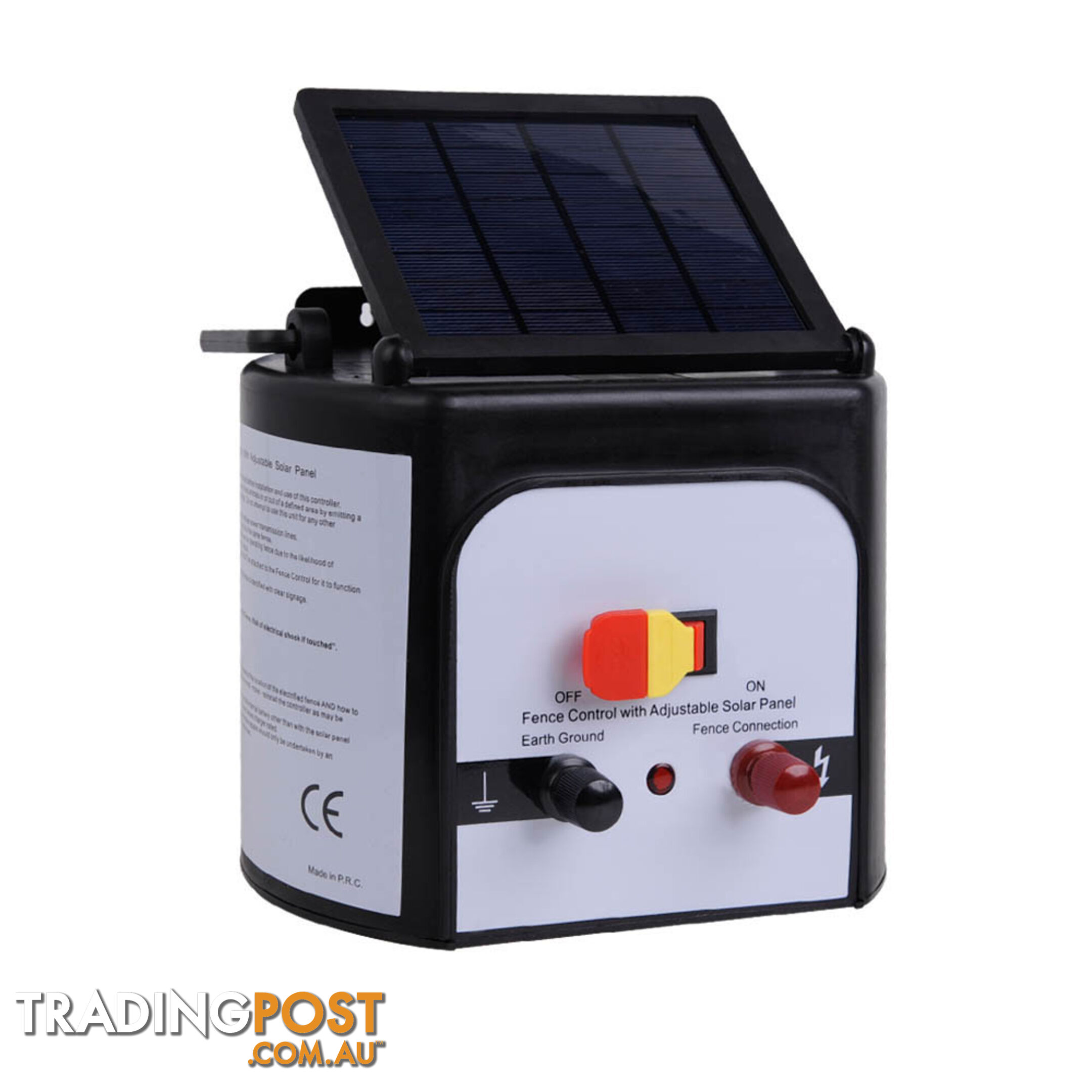 Solar Power 15Km Electric Fence Farm Animal Pet Energiser Energizer Charger 0.8J