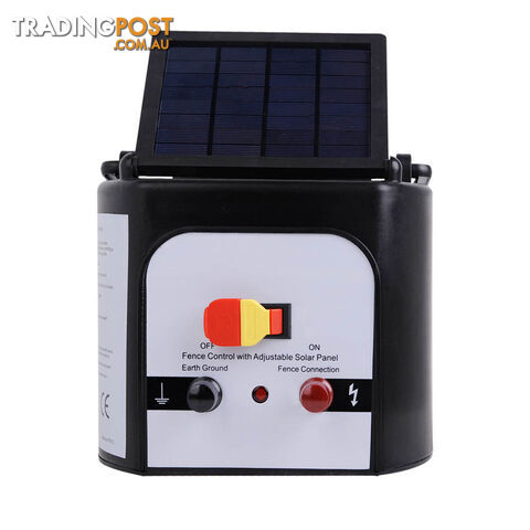 Solar Power 15Km Electric Fence Farm Animal Pet Energiser Energizer Charger 0.8J