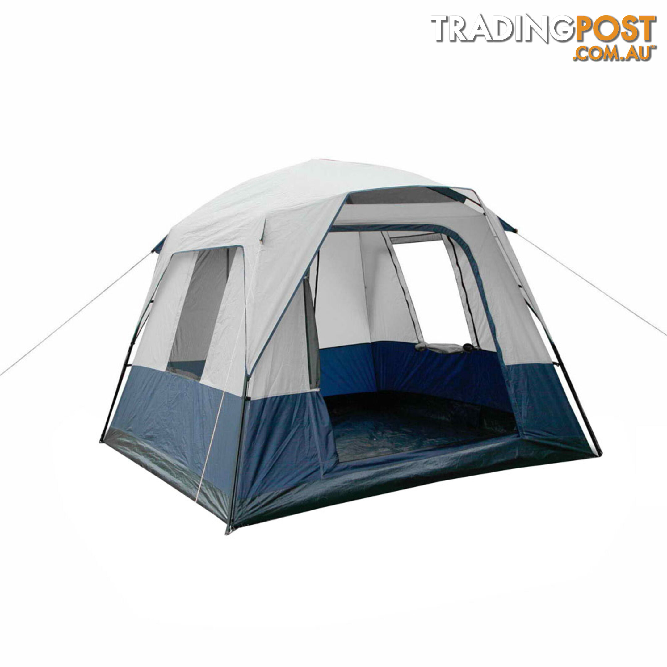 4 Person Family Camping Tent Navy Grey