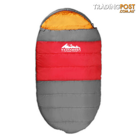 Outdoor Camping Sleeping Bag Winter Pebble Thermal Tent Hiking King Red -15_C