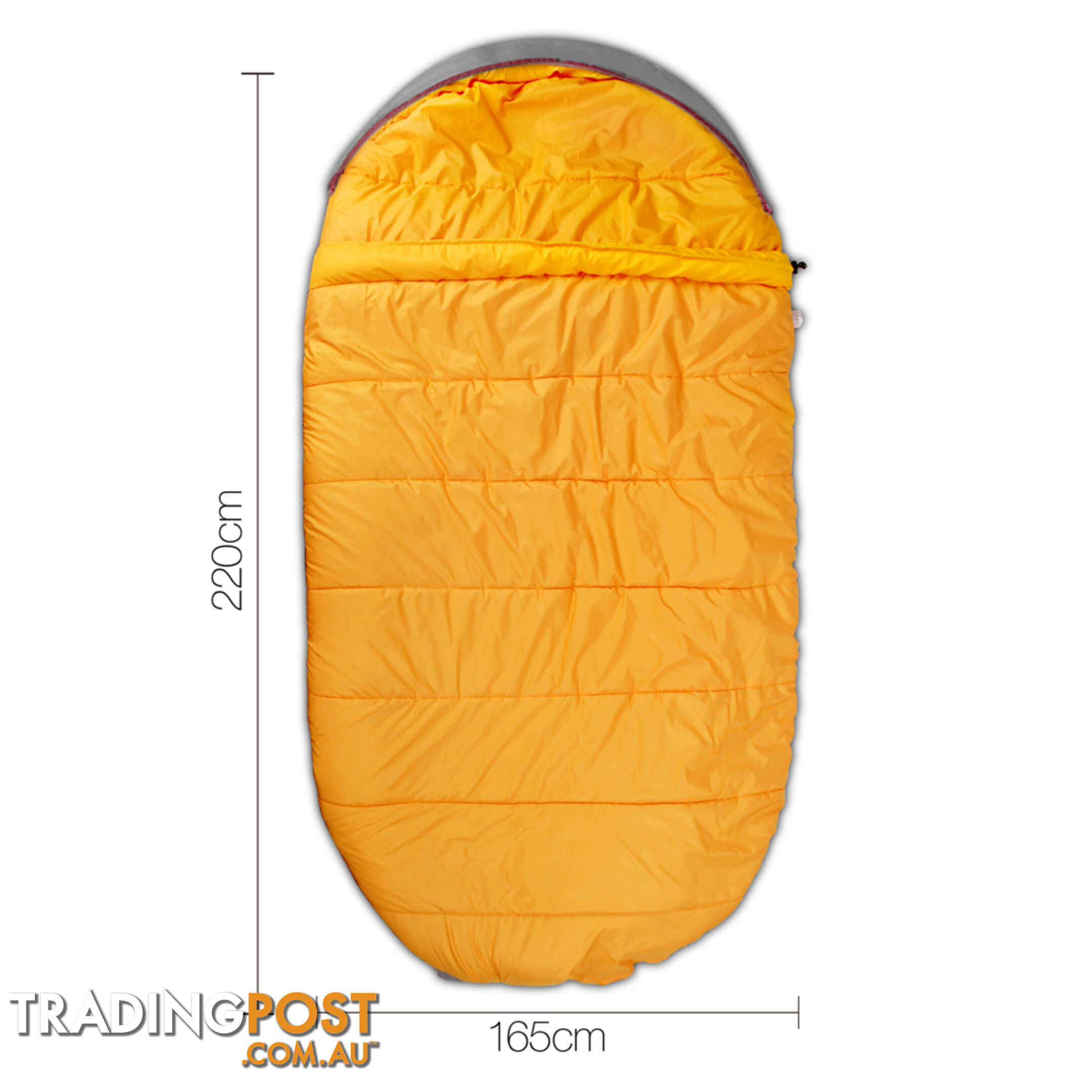 Outdoor Camping Sleeping Bag Winter Pebble Thermal Tent Hiking King Red -15_C