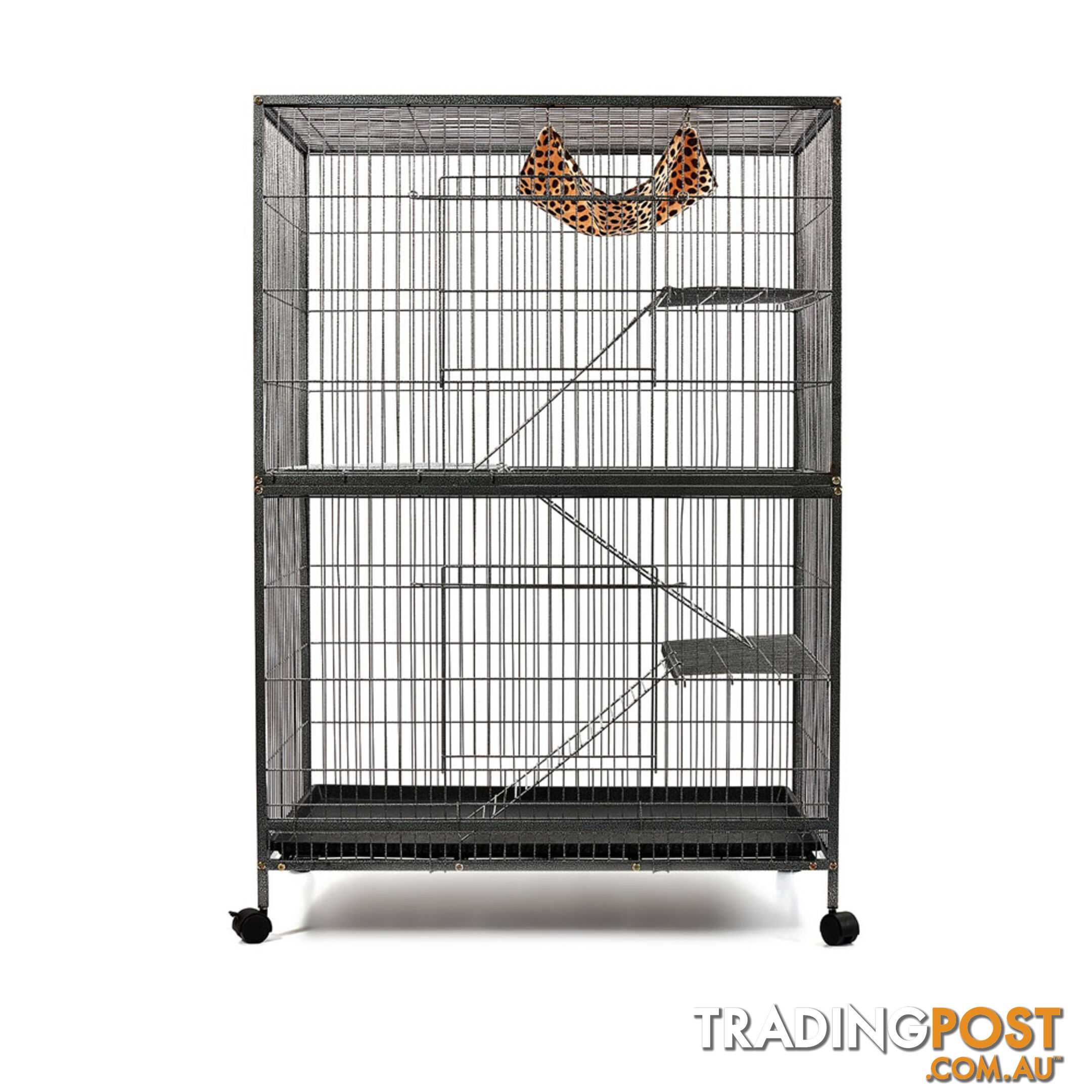 136cm Multi Level Bird Cage 3 Level Cat Ferret Hamster Rat Parrot Budgie Aviary