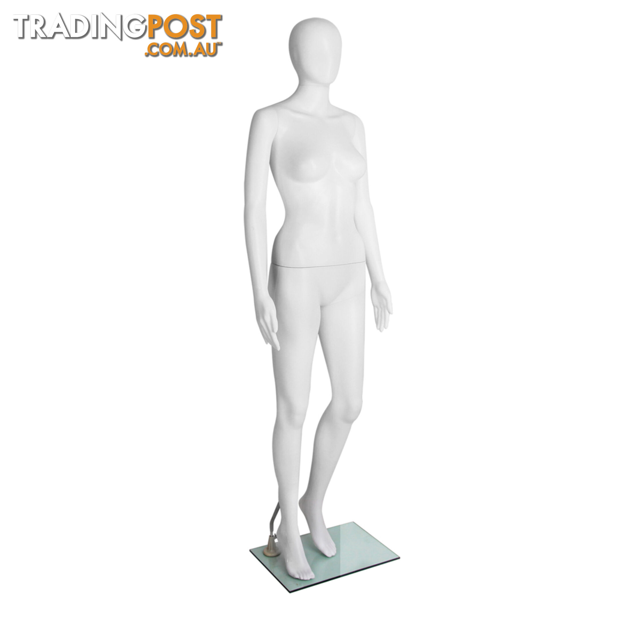 Full Body Female Mannequin Cloth Display Tailor Dressmaker Egg Head White 175cm