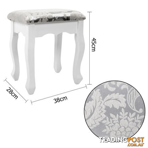 4 Drawer Dressing Table w/ Mirror White - photo 3 of 8