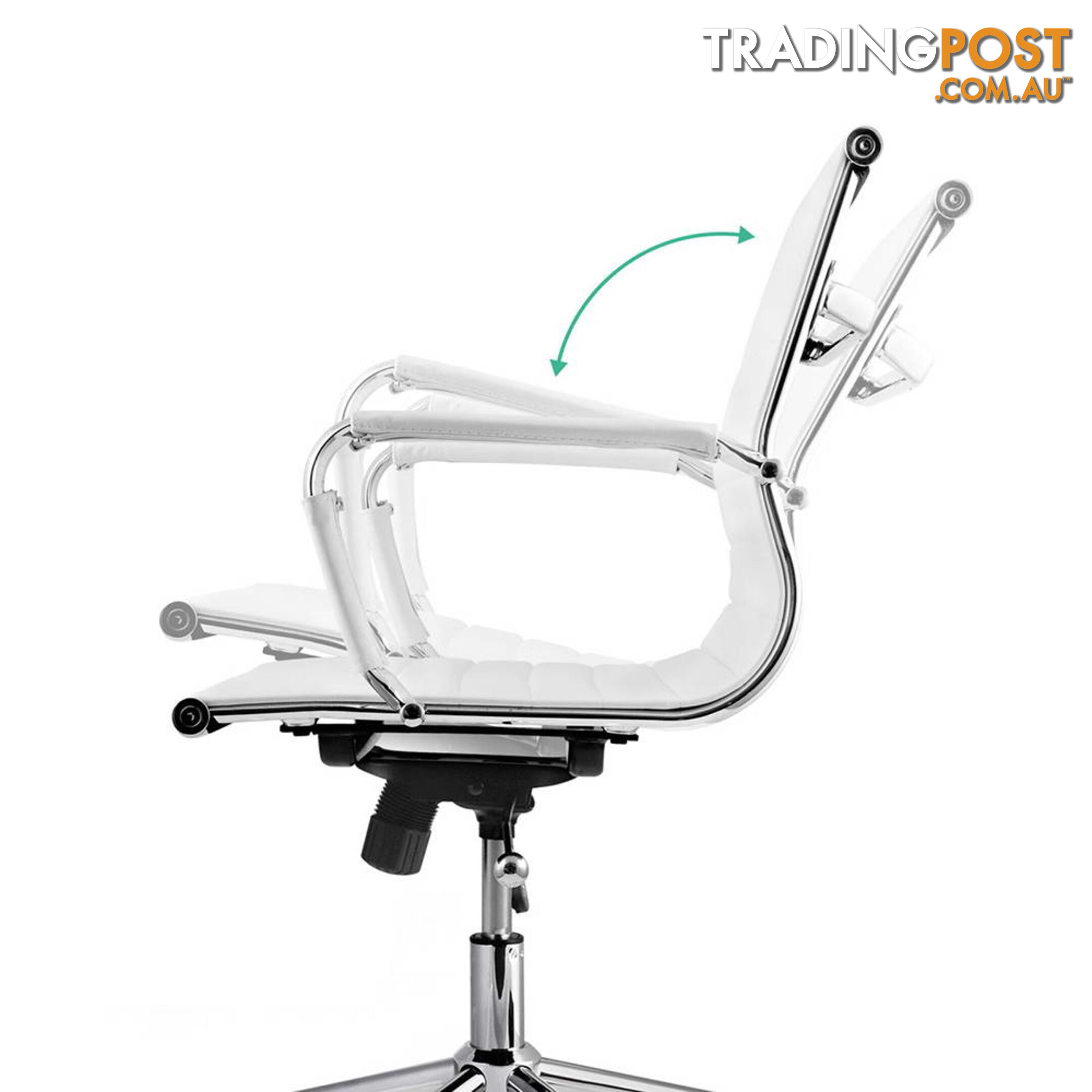 PU Leather Executive Office Computer Chair Eames Replica Ergonomic Chair White