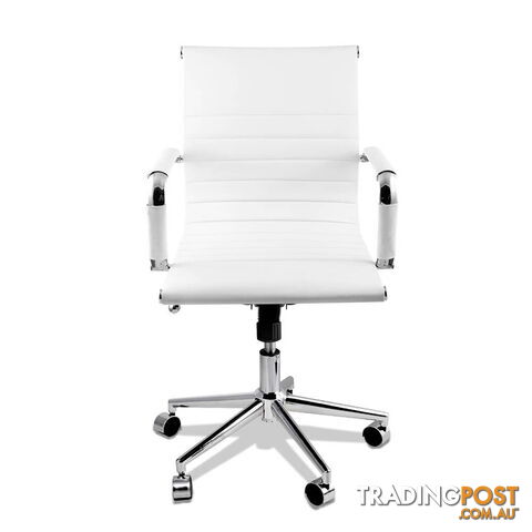 PU Leather Executive Office Computer Chair Eames Replica Ergonomic Chair White