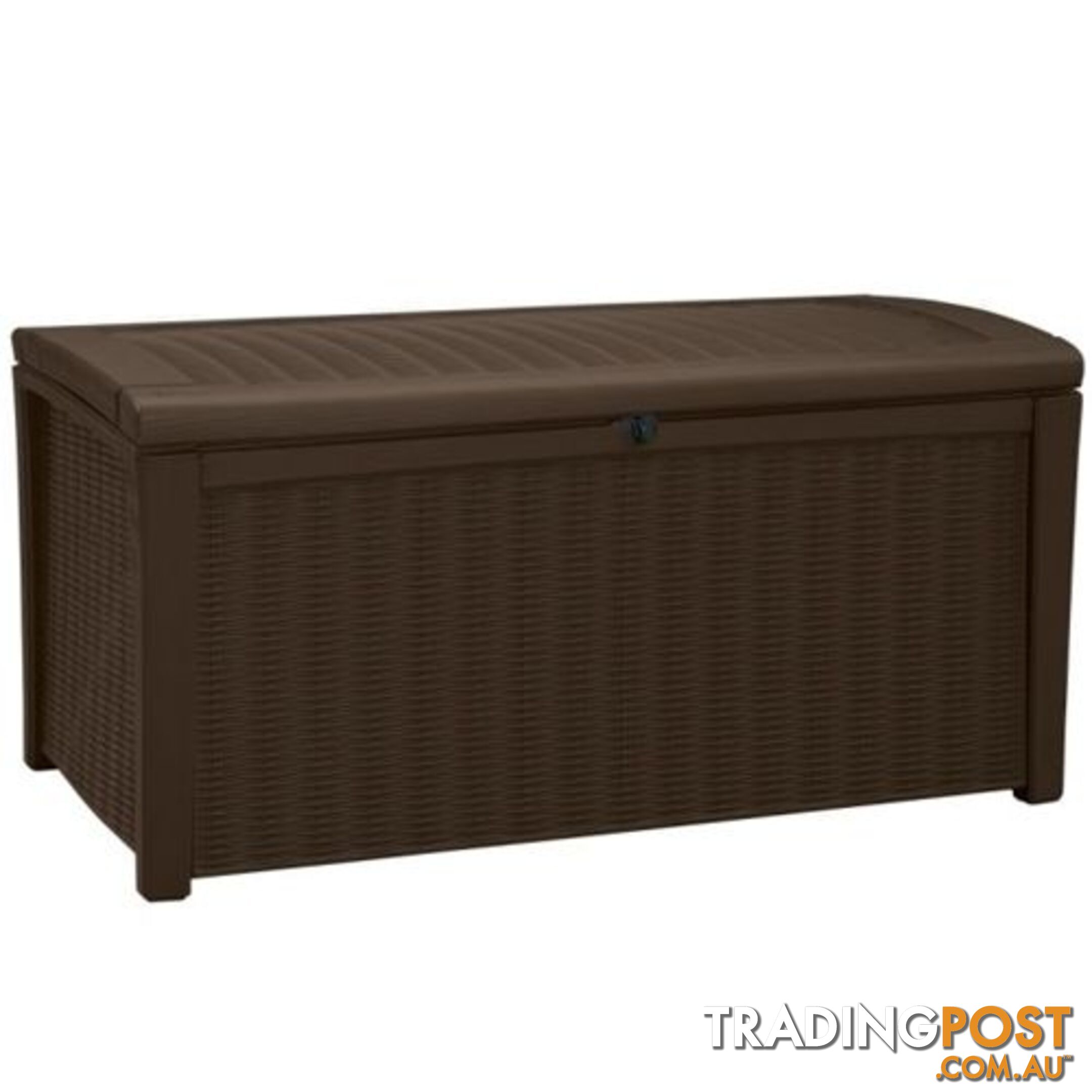 Keter Borneo Indoor Outdoor Storage 400L Weatherproof Garden Bench Box Brown