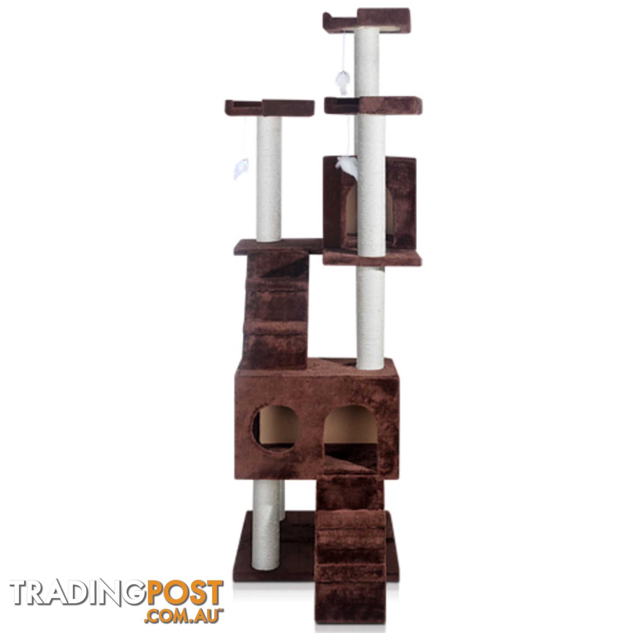 Giant Cat Scratching Poles Tree Multi Level Cat Post Pet Tower Gym House Choc