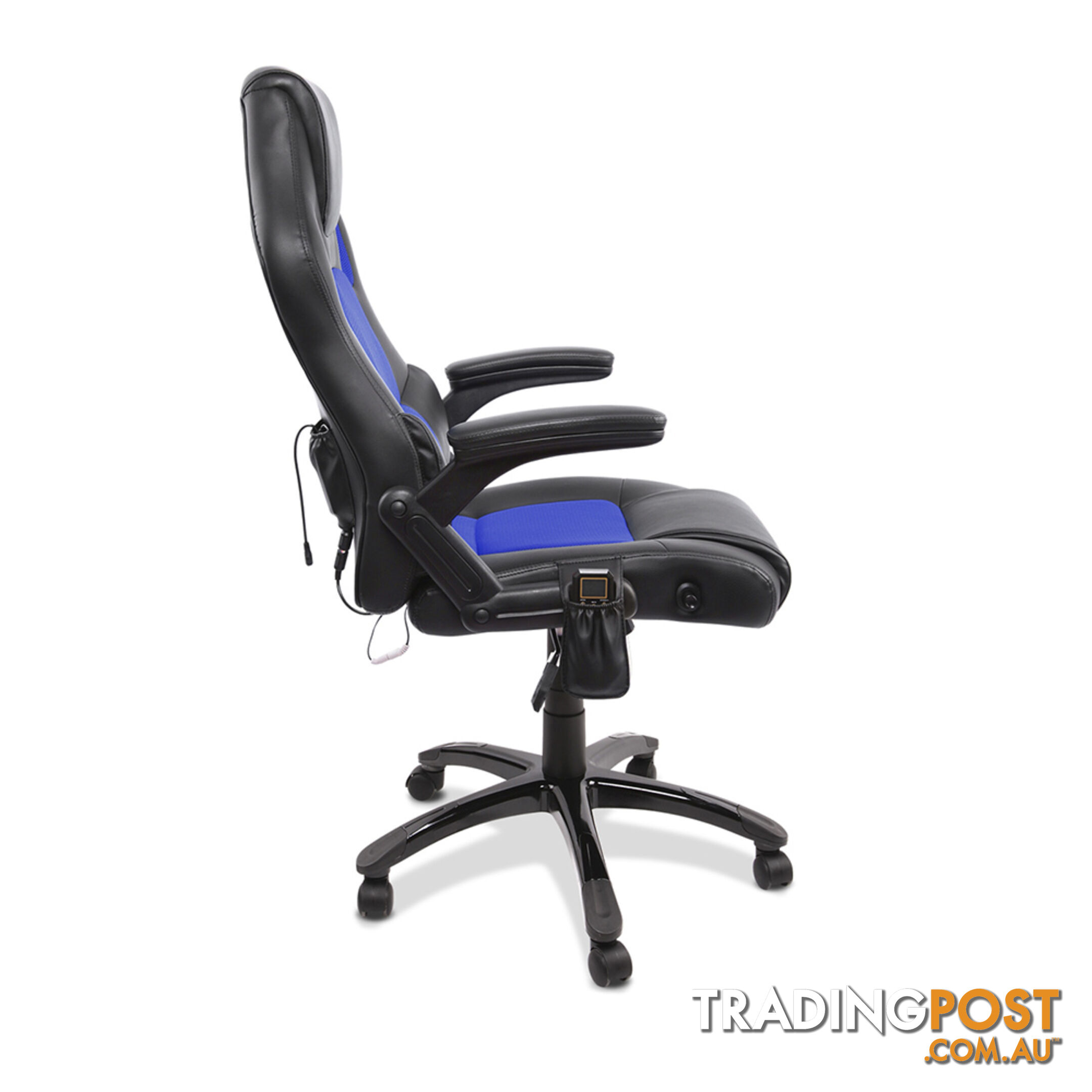 Executive Office Computer Chair 8 Point Massage Heated PU Leather Recliner
