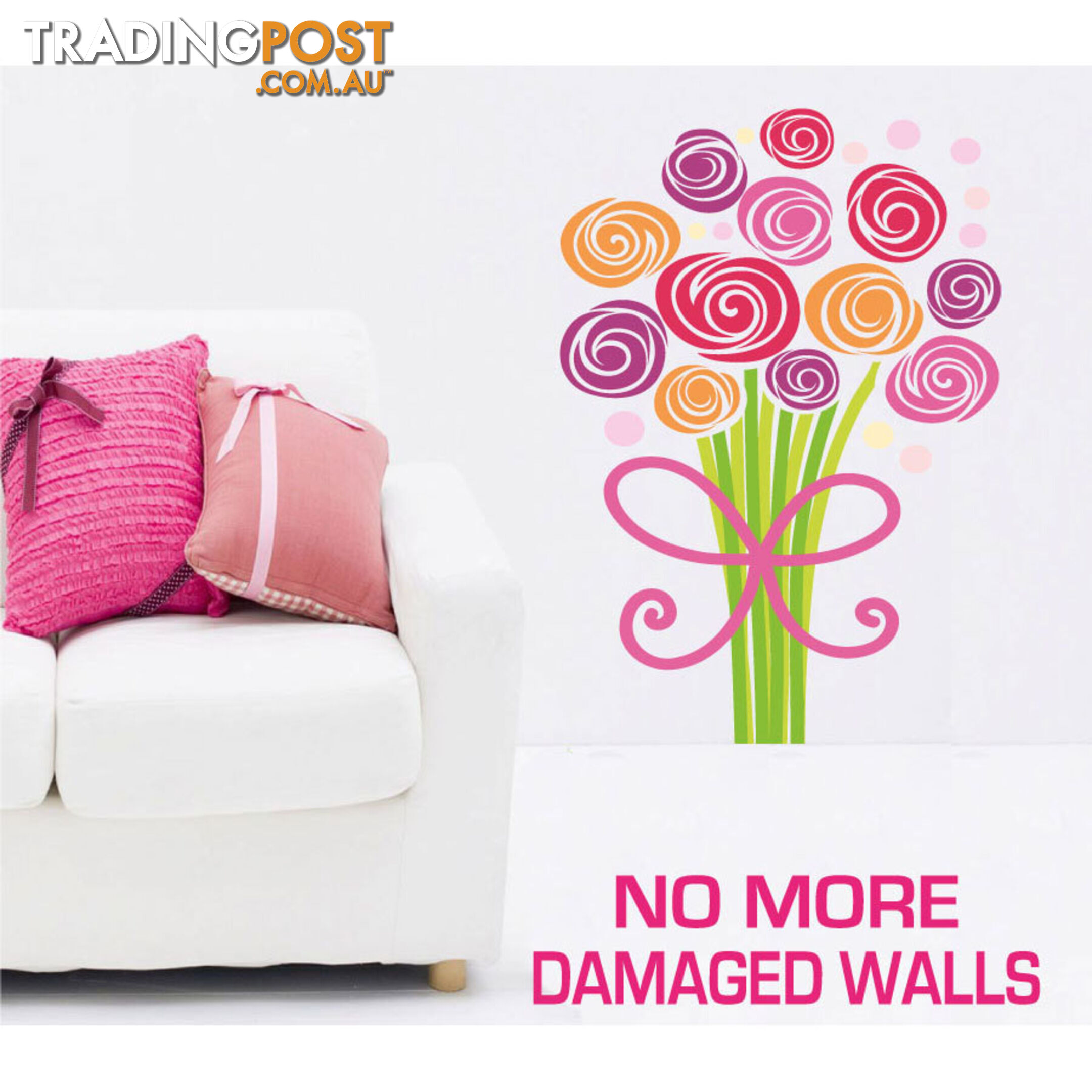 Medium Size Bouquet of Flowers Wall Stickers - Totally Movable