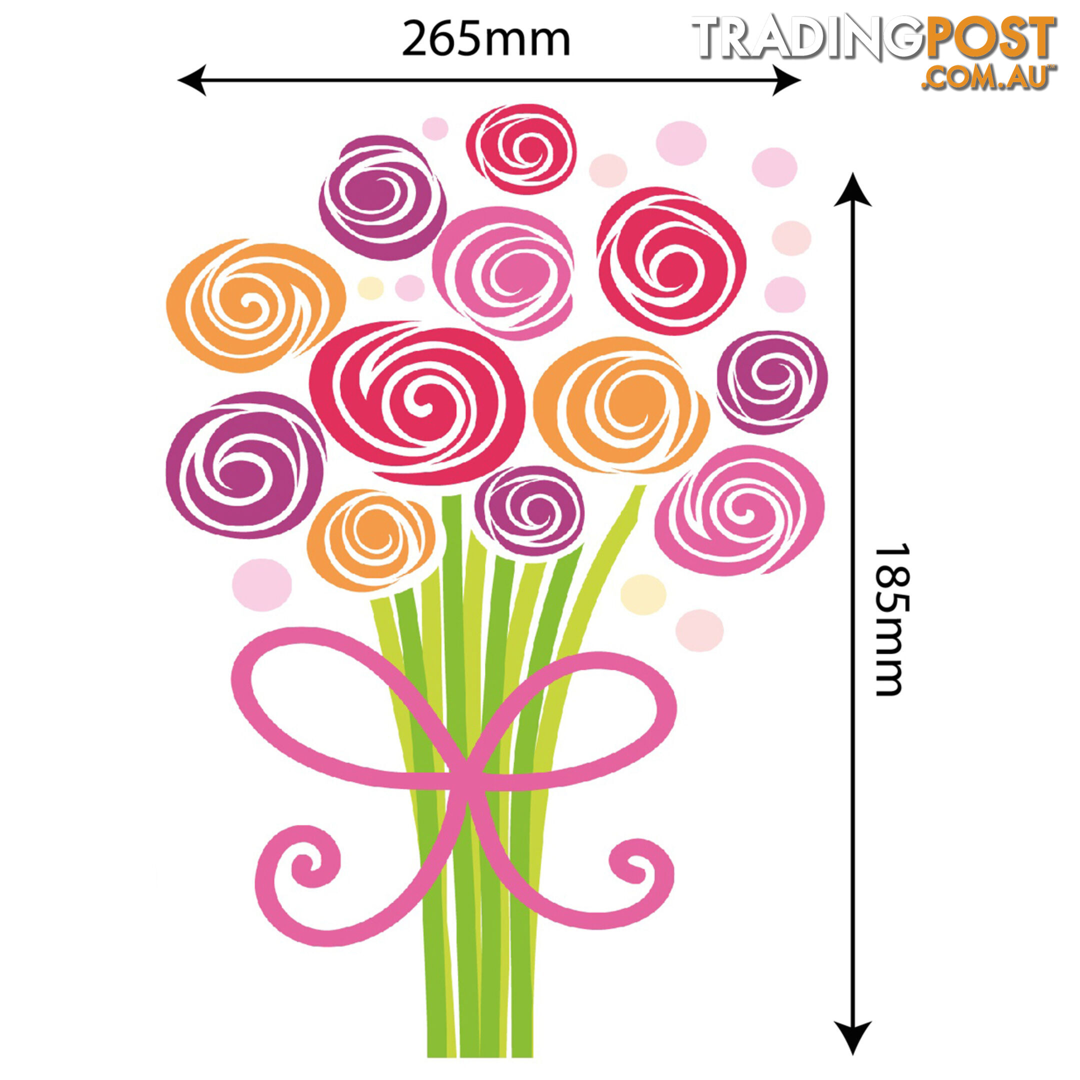 Medium Size Bouquet of Flowers Wall Stickers - Totally Movable