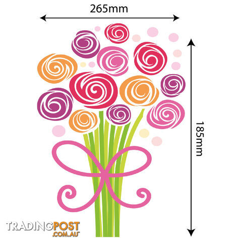 Medium Size Bouquet of Flowers Wall Stickers - Totally Movable