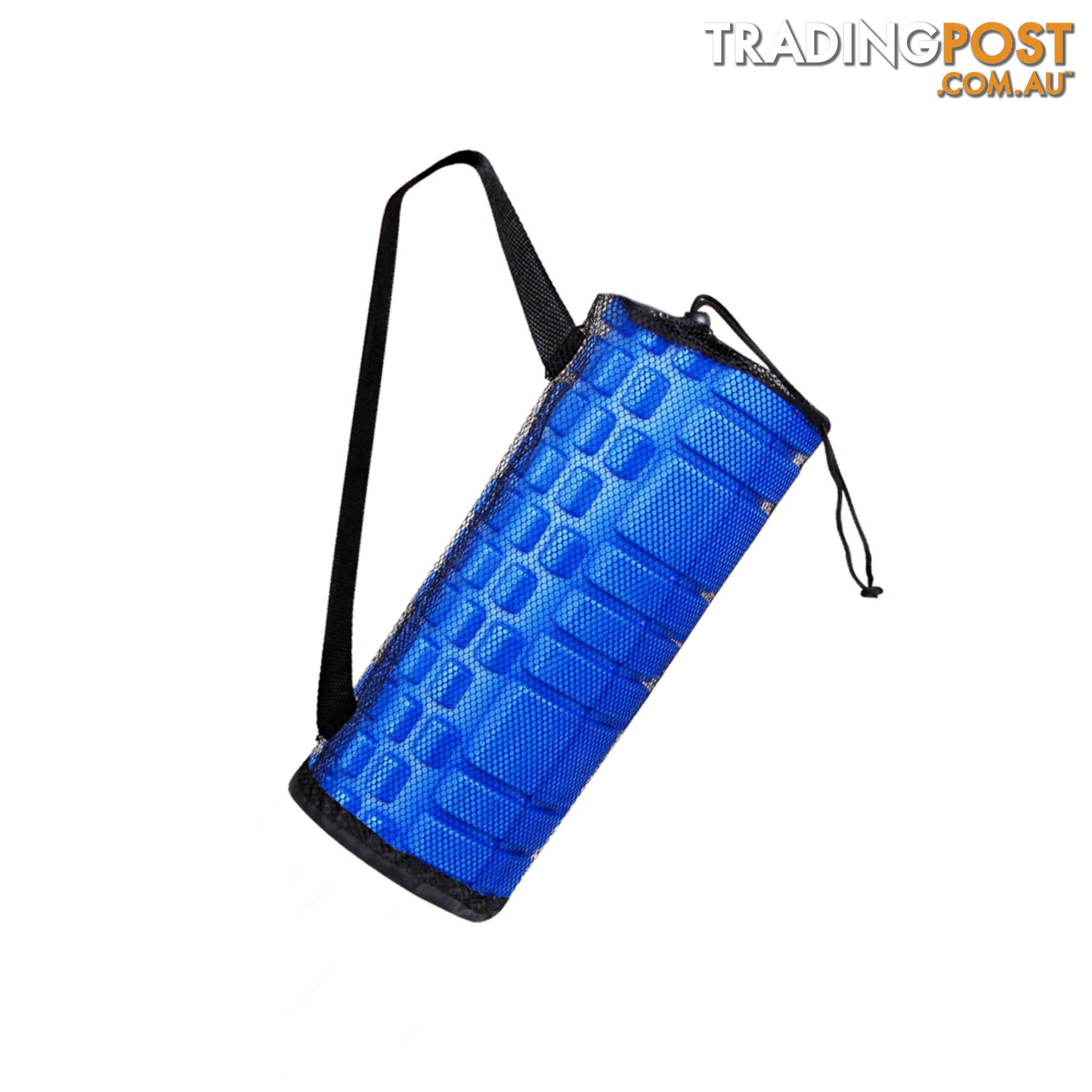 Yoga EVA Grid Foam Roller Gym Pilates Physio Massage Trigger Point Blue 33x14cm