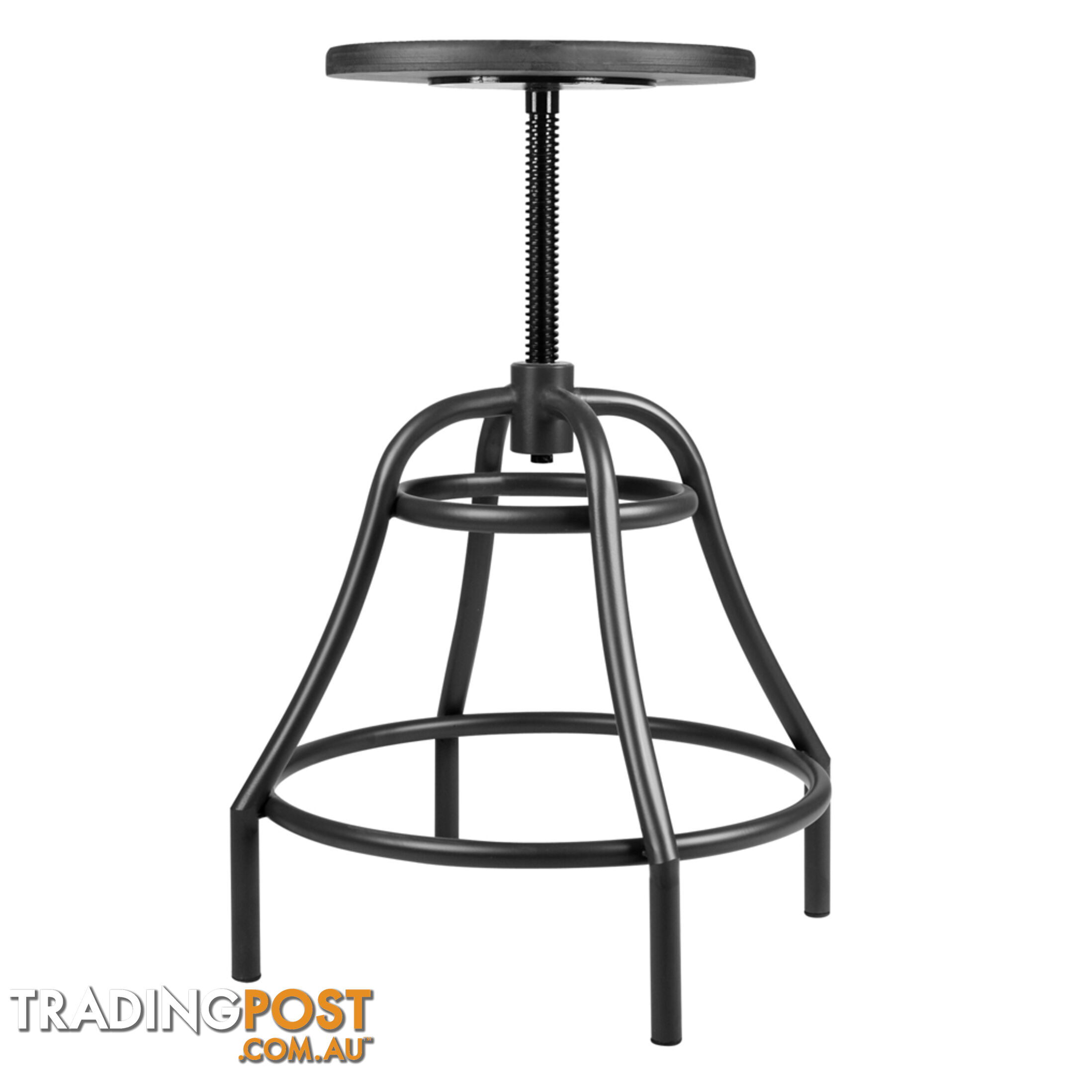 Vintage Retro Industrial Steel Bar Stool Swivel Chair