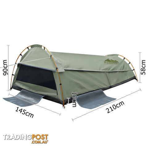 Double Camping Canvas Swag Tent Celadon w/ Air Pillow - photo 2 of 8